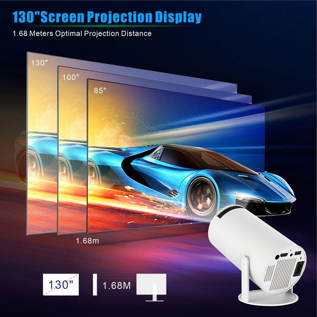 Fenzor™ HY300 Pro Mini Projector – Portable Home Theater with LED HD Display